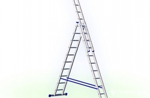 Трехсекционная лестница Алюмет(3секции по 4м) до 12м