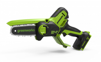 Пила цепная мини аккумуляторная GREENWORKS G24MCS10 24V, 10см